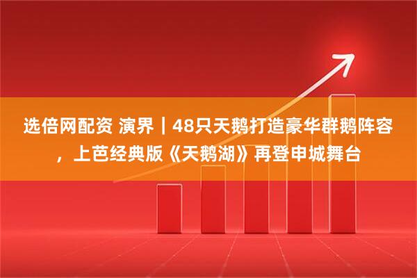选倍网配资 演界｜48只天鹅打造豪华群鹅阵容，上芭经典版《天鹅湖》再登申城舞台
